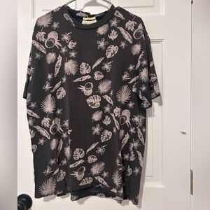 Scotch & Soda Black and Cream Floral Tee